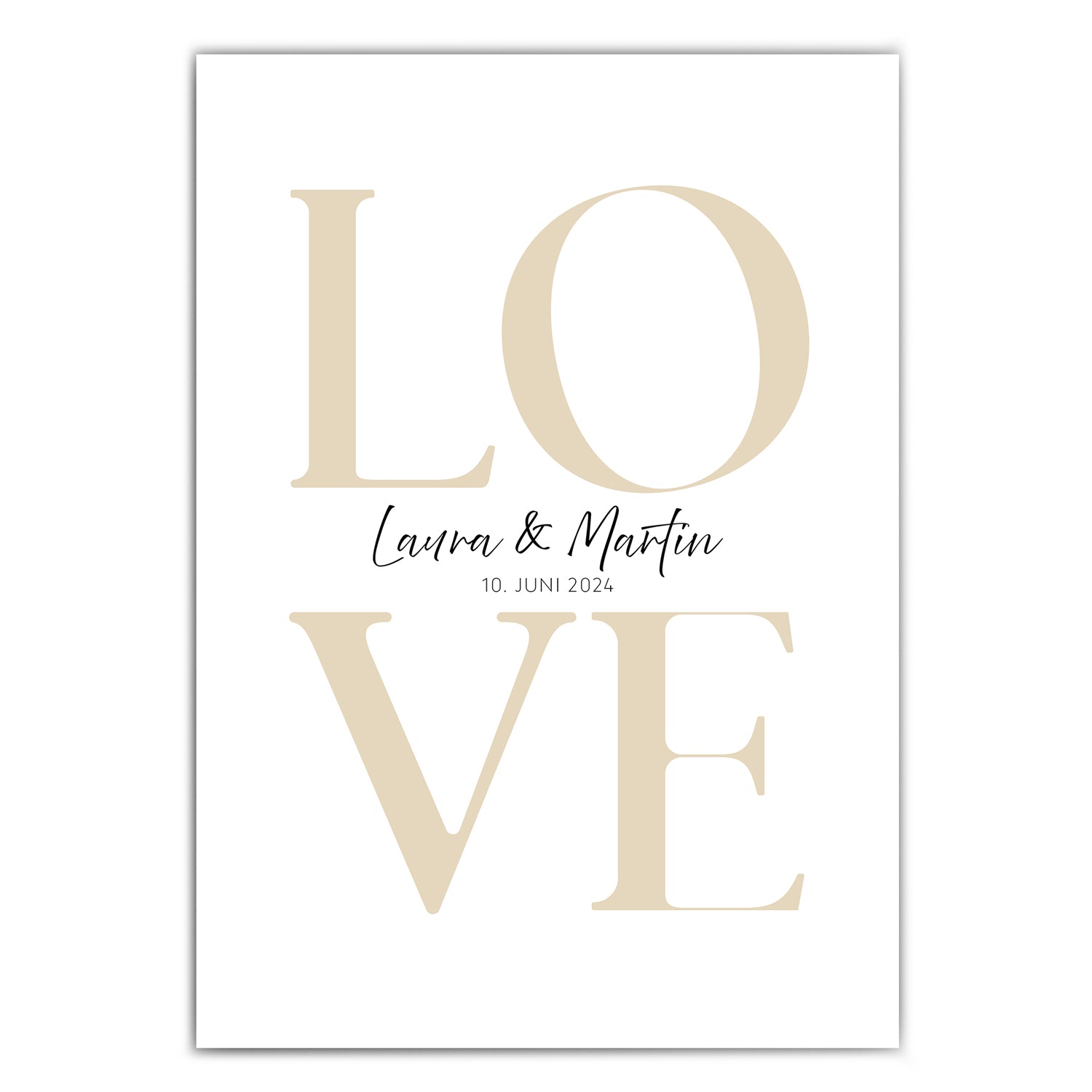 LOVE Hochzeit Bild - Hochzeitsgeschenk