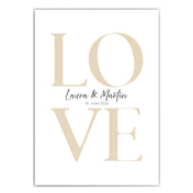 LOVE Hochzeit Bild - Hochzeitsgeschenk