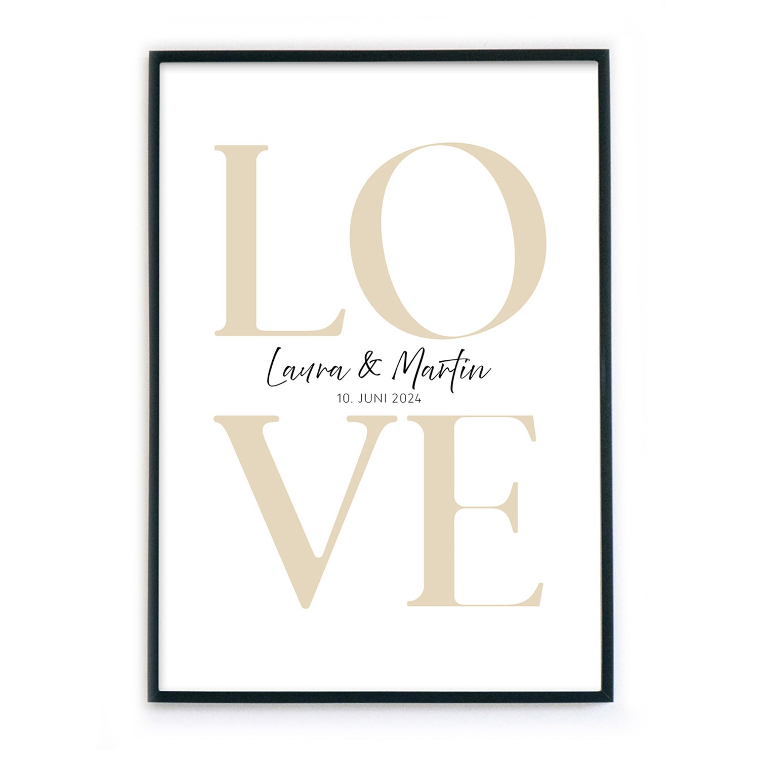 LOVE Hochzeit Bild - Hochzeitsgeschenk