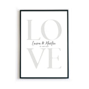 LOVE Hochzeit Bild - Hochzeitsgeschenk