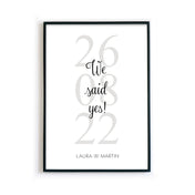 We said yes Poster - Hochzeitsgeschenk