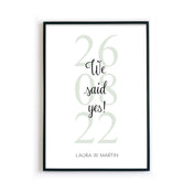 We said yes Poster - Hochzeitsgeschenk