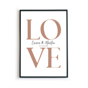 LOVE Hochzeit Bild - Hochzeitsgeschenk