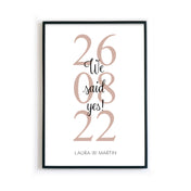 We said yes Poster - Hochzeitsgeschenk