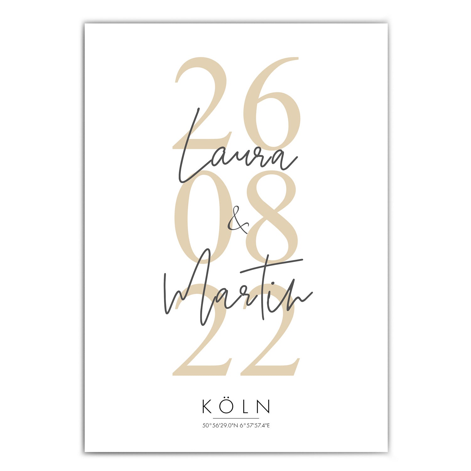 Hochzeitstag Poster - Hochzeitsgeschenk