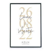 Hochzeitstag Poster - Hochzeitsgeschenk