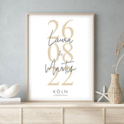Hochzeitstag Poster - Hochzeitsgeschenk