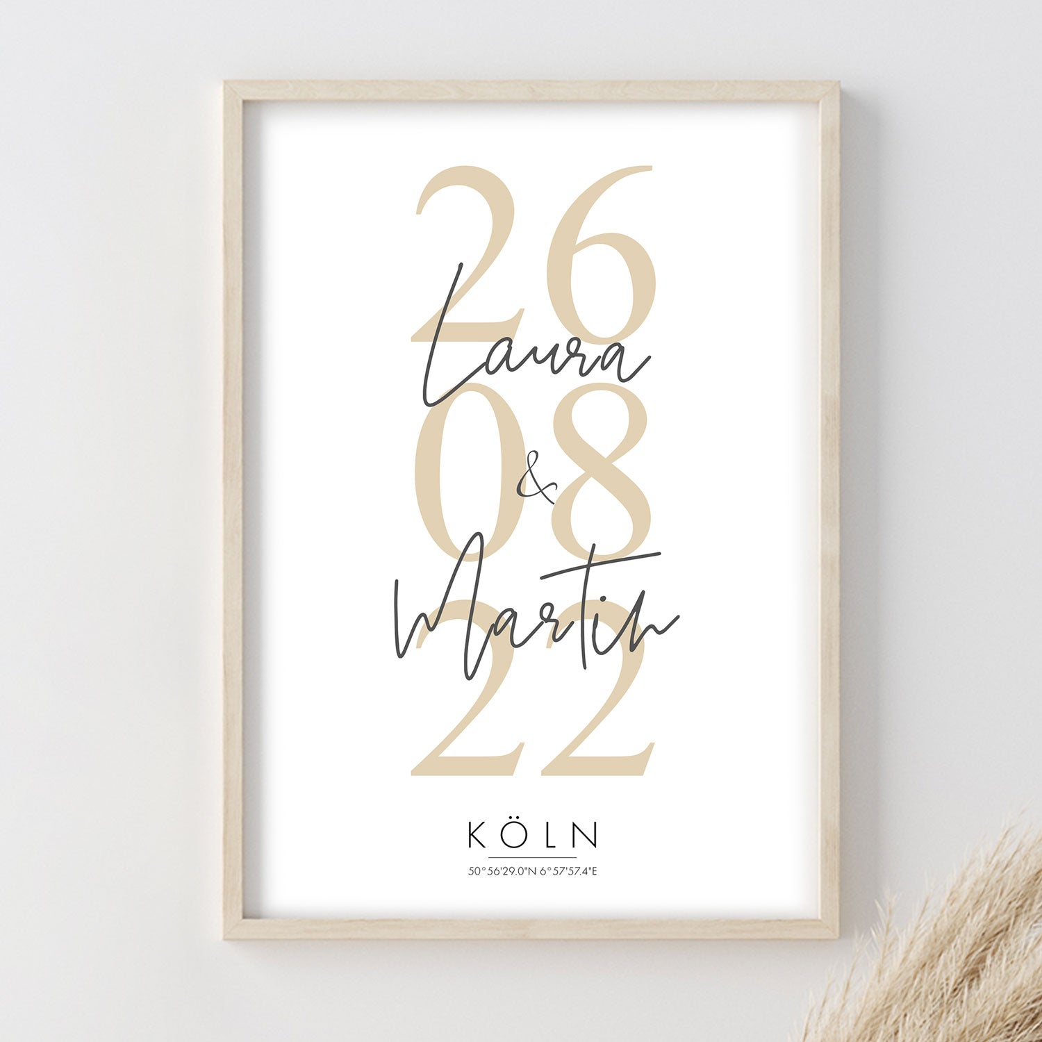 Hochzeitstag Poster - Hochzeitsgeschenk
