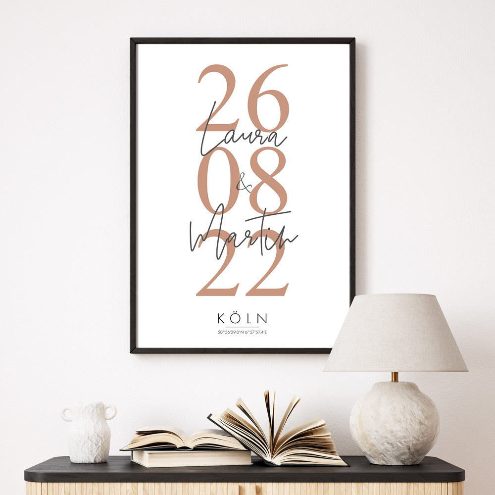 Hochzeitstag Poster - Hochzeitsgeschenk