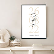 We said yes Poster - Hochzeitsgeschenk