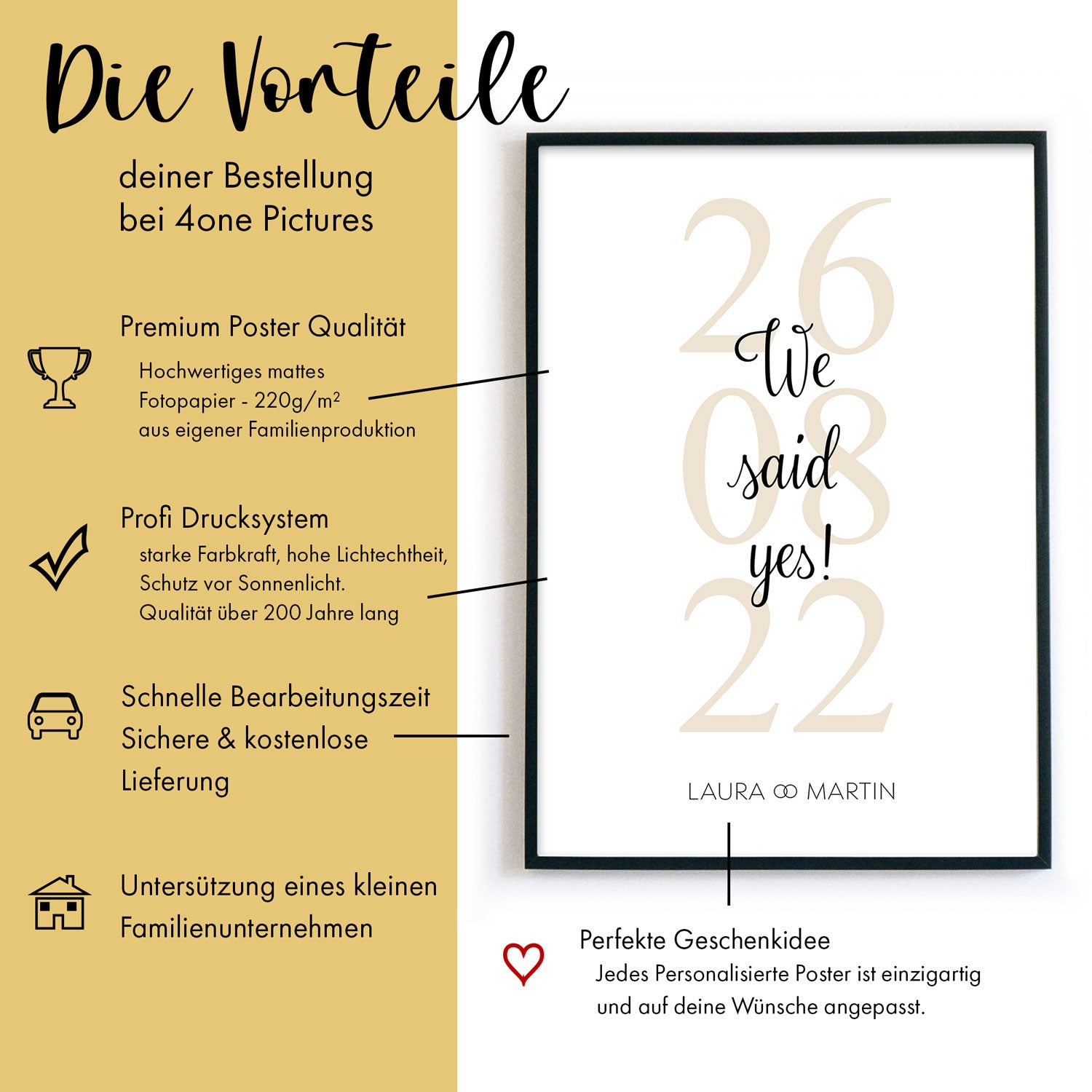 We said yes Poster - Hochzeitsgeschenk