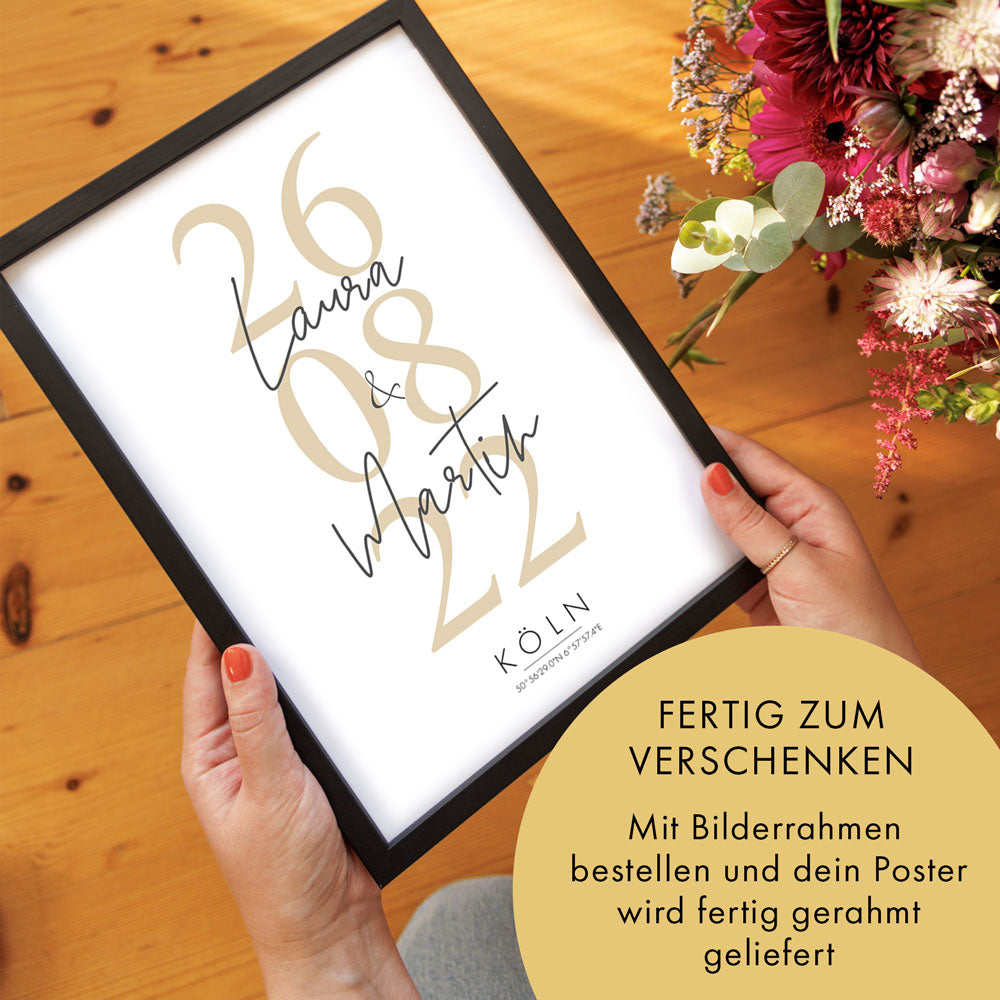 Hochzeitstag Poster - Hochzeitsgeschenk