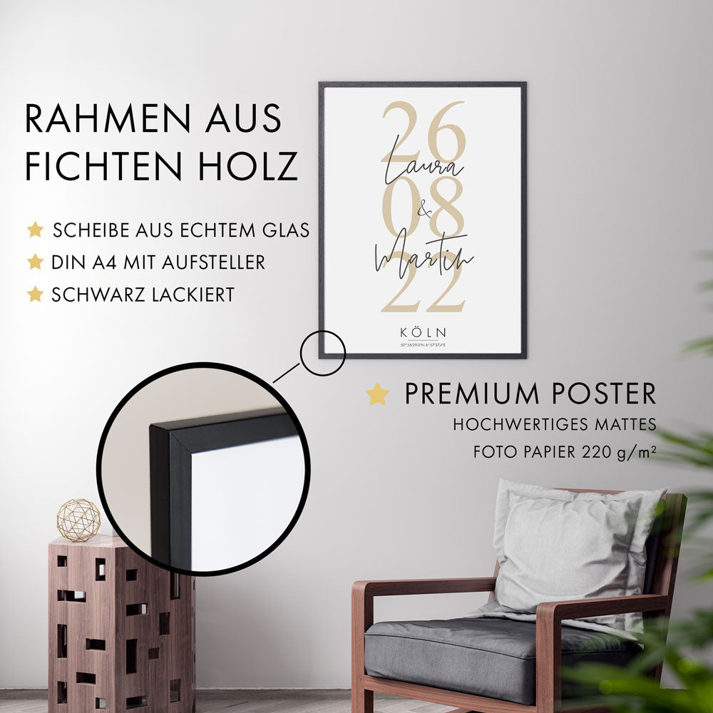 Hochzeitstag Poster - Hochzeitsgeschenk