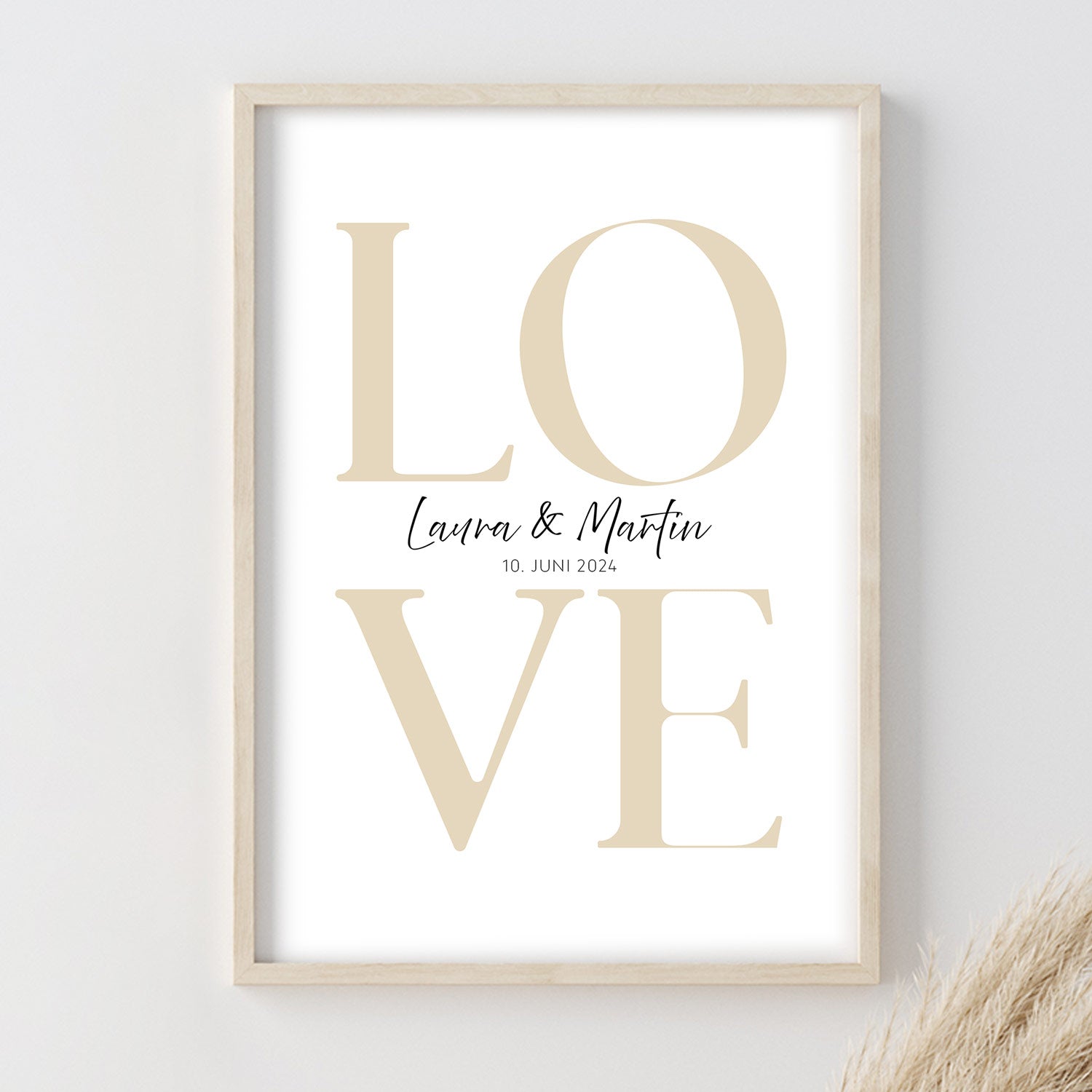 LOVE Hochzeit Bild - Hochzeitsgeschenk