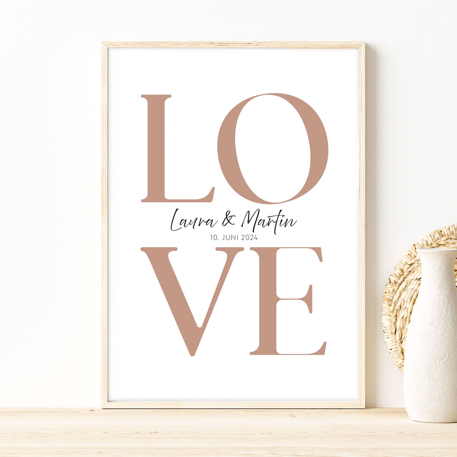 LOVE Hochzeit Bild - Hochzeitsgeschenk