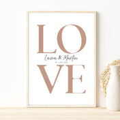 LOVE Hochzeit Bild - Hochzeitsgeschenk