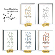 Hochzeitstag Poster - Hochzeitsgeschenk