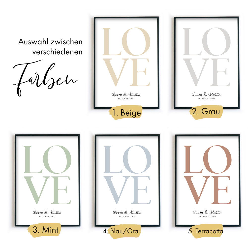 Heiraten aus Liebe - Personalisiertes Geschenk