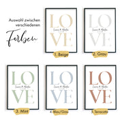 LOVE Hochzeit Bild - Hochzeitsgeschenk