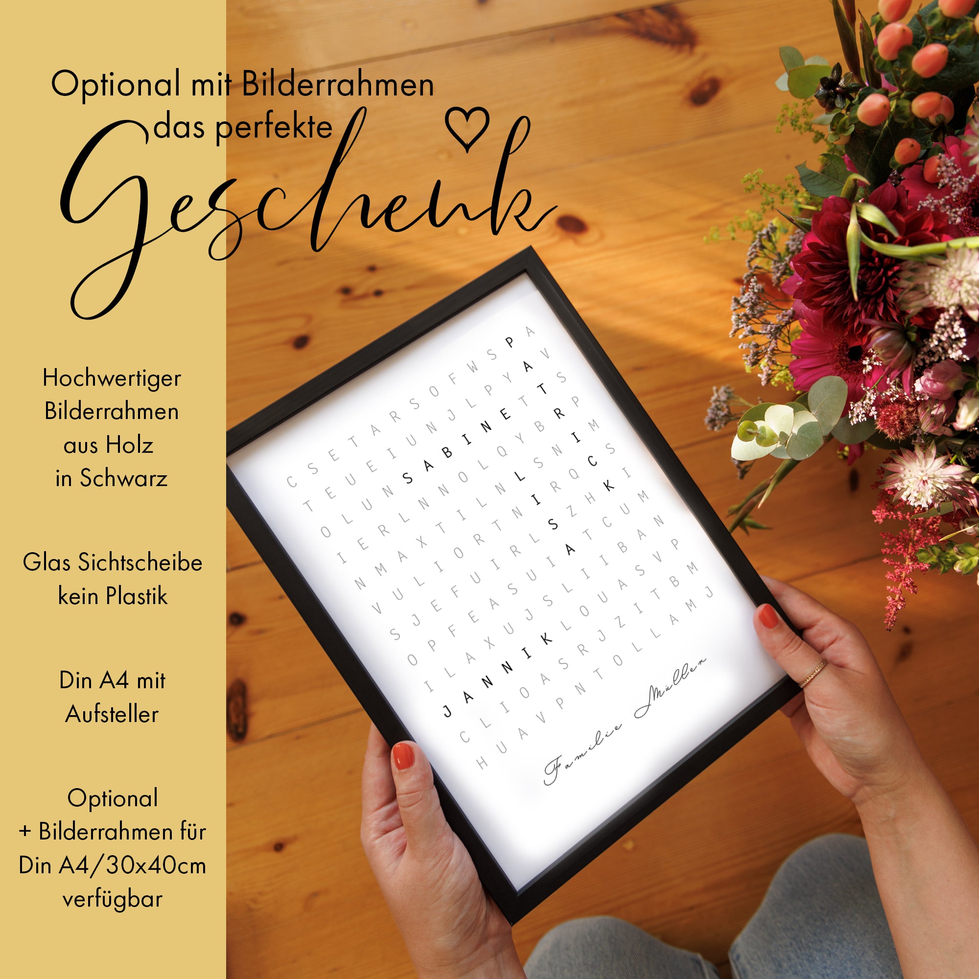 Familien Poster - Kreuzworträtsel Personalisiert