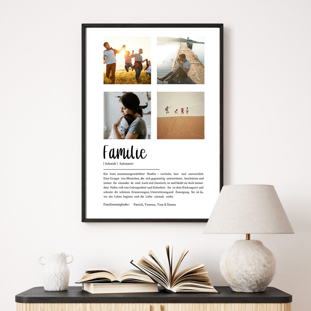 Definition Familie 4er Foto Collage