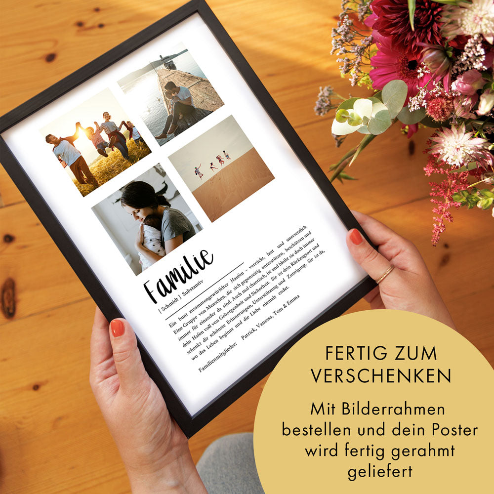 Definition Familie 4er Foto Collage