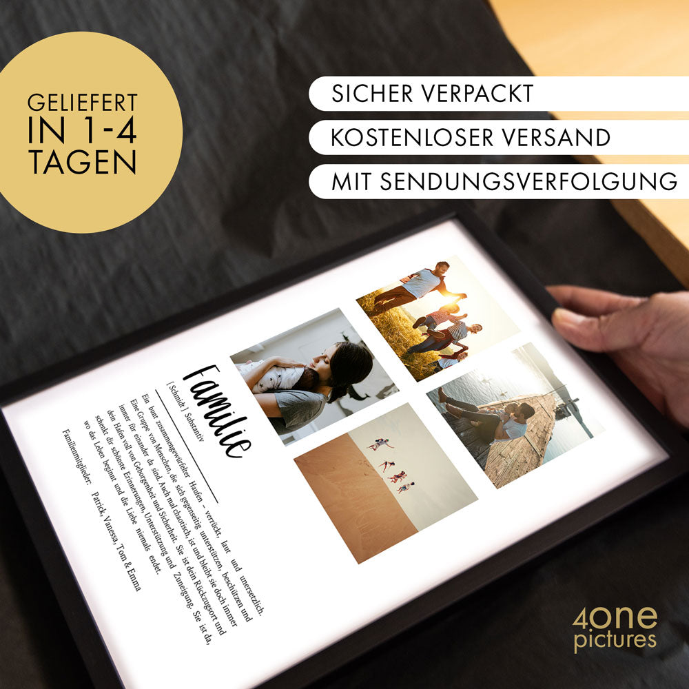 Definition Familie 4er Foto Collage