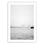Nebel am Hafen Clean - Hamburg Poster