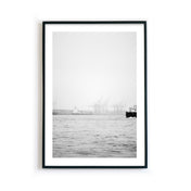 Nebel am Hafen Clean - Hamburg Poster