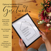Koordinaten Haus - Familienposter Personalisiert
