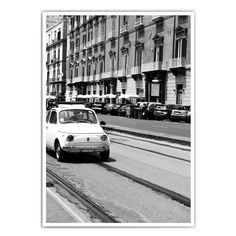 4one-pictures-italien-poster-neapel-auto-car-schwarz-weiss-wandbild-urlaub-bild-1.jpg