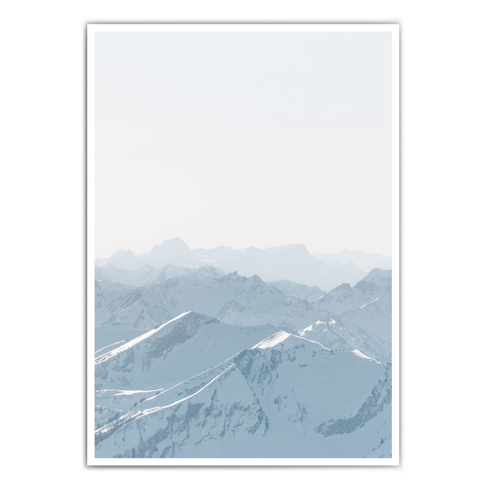 Poster Helles Berge im Winter Beruhigende – - Natur 4one Winter Pictures