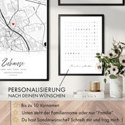 Familien Poster - Kreuzworträtsel Personalisiert