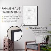 Familien Poster - Kreuzworträtsel Personalisiert