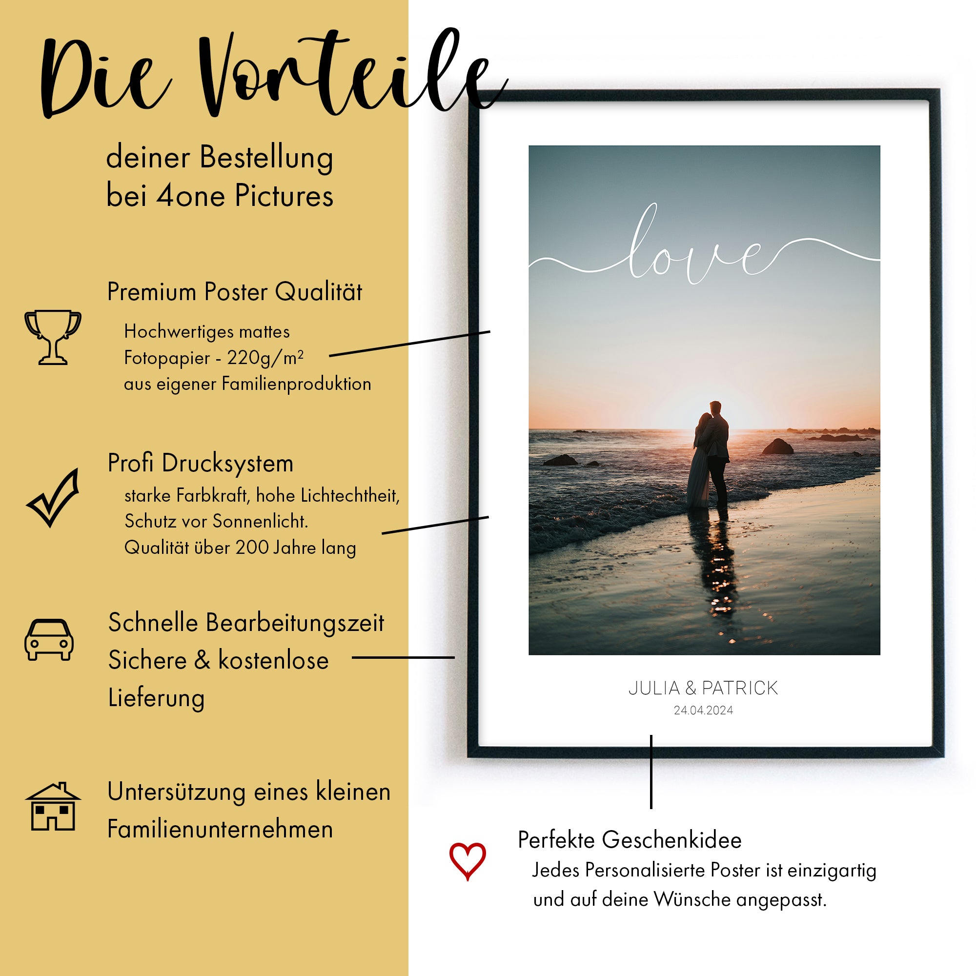 Love Bild mit Foto Personalisiert - Geschenk