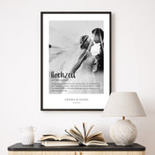 Definition Hochzeit Bild mit eigenem Foto als personalisiertes Geschenk zur Hochzeit, Jahrestag, Verlobung, Geburtstag