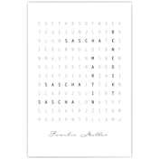 Familien Poster - Kreuzworträtsel Personalisiert