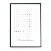 Familien Poster - Kreuzworträtsel Personalisiert