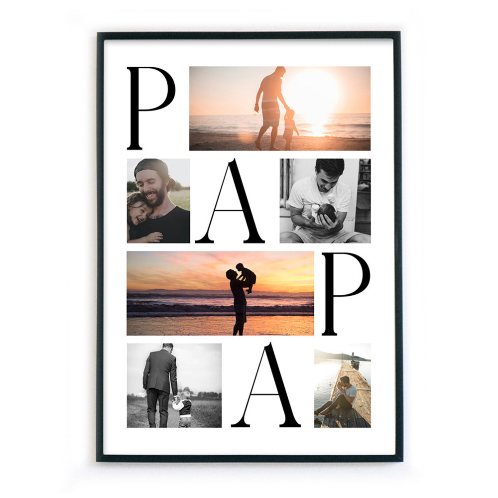 Papa Foto Collage - Vatertag Geschenk