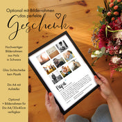 Definition Papa mit 9er Foto Collage - Geschenk