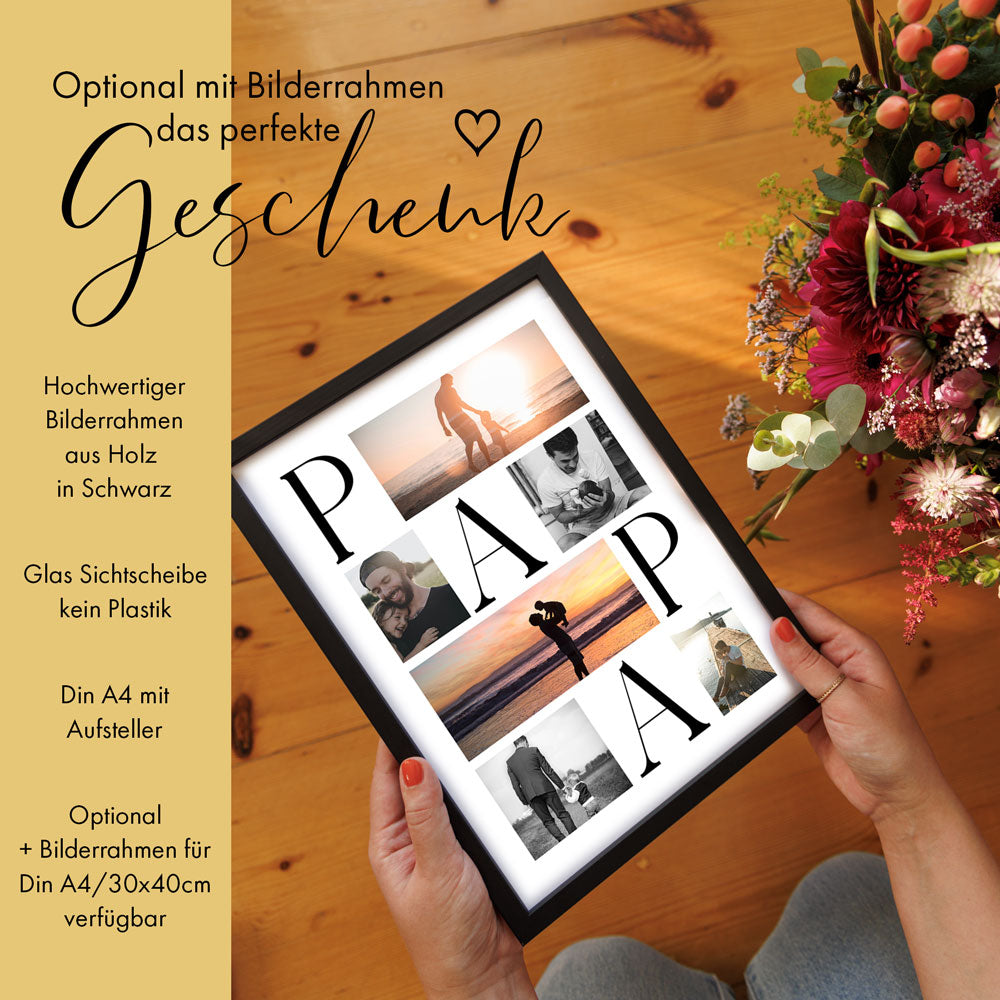 Papa Foto Collage - Vatertag Geschenk