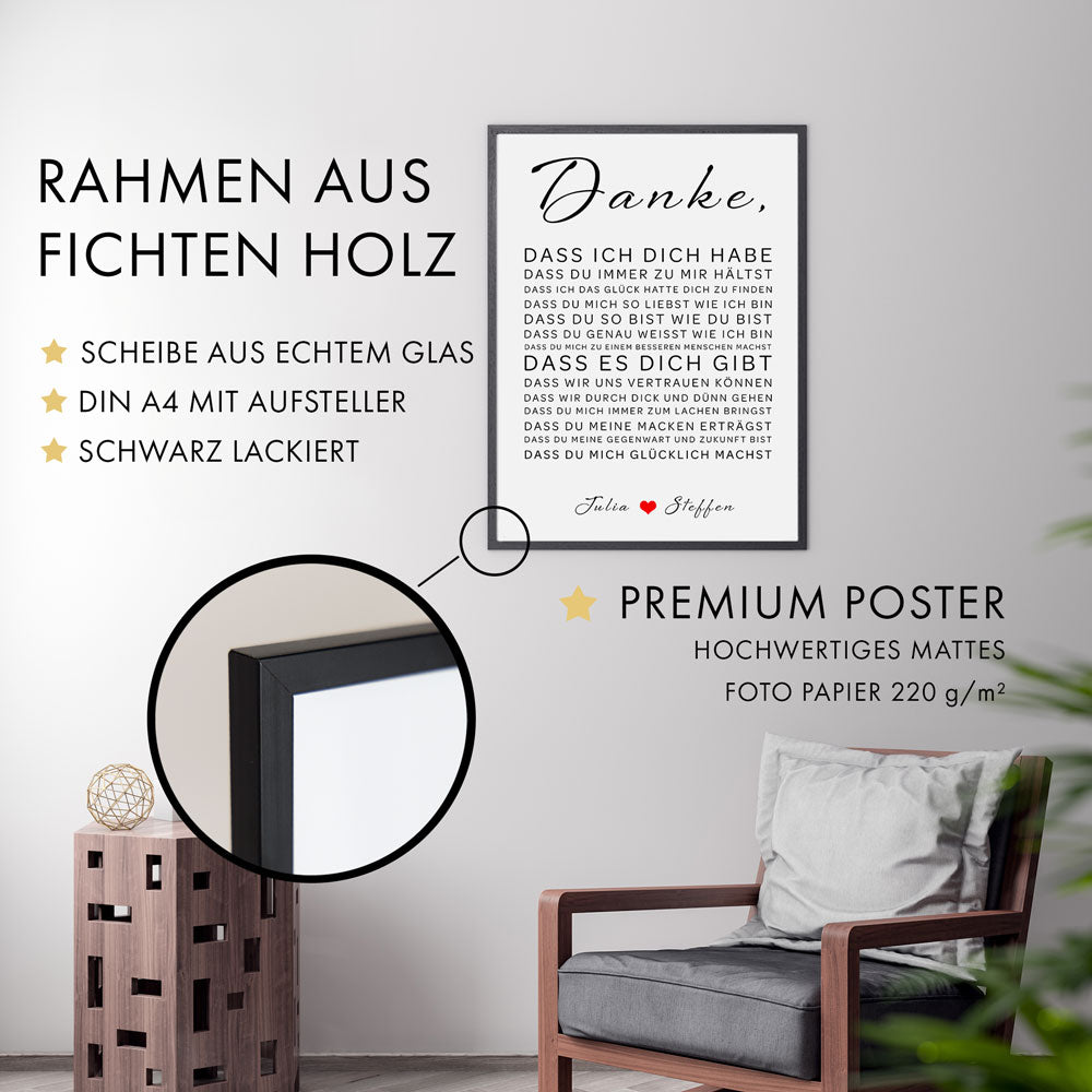 Liebeserklärung Poster Personalisiert