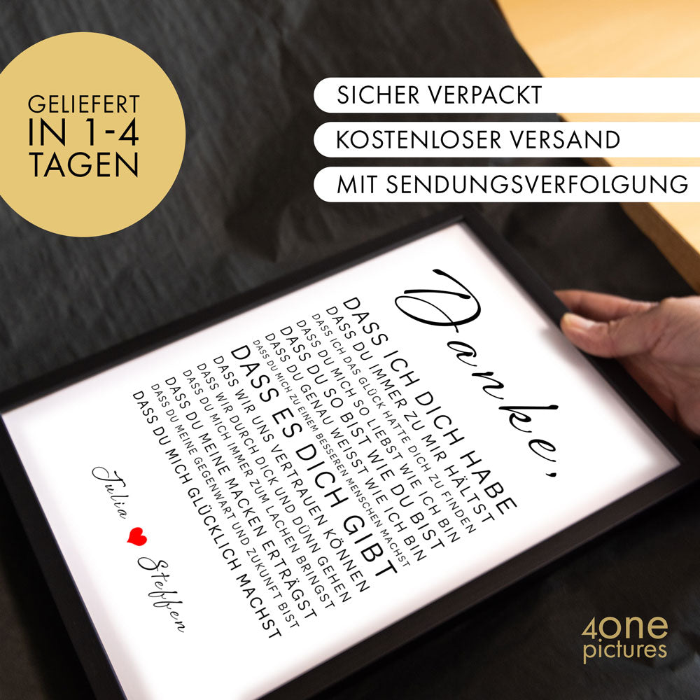 Liebeserklärung Poster Personalisiert