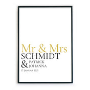 Mr&Mrs clean - Personalisiertes Poster