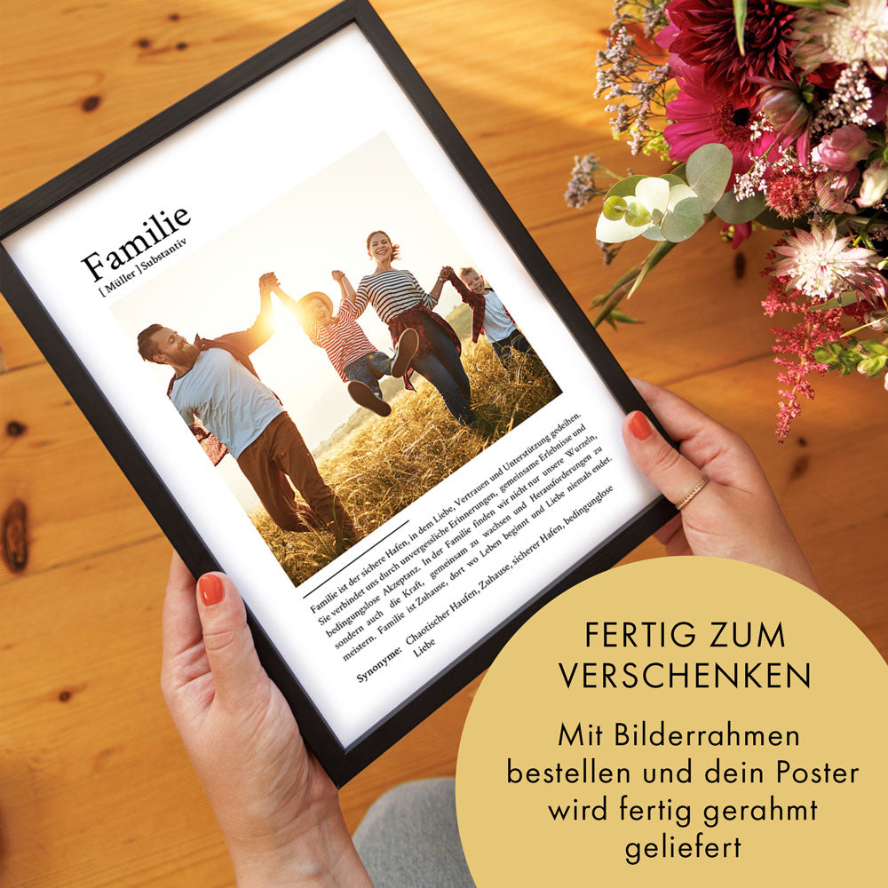 Definition Familie - Geschenk Personalisiert