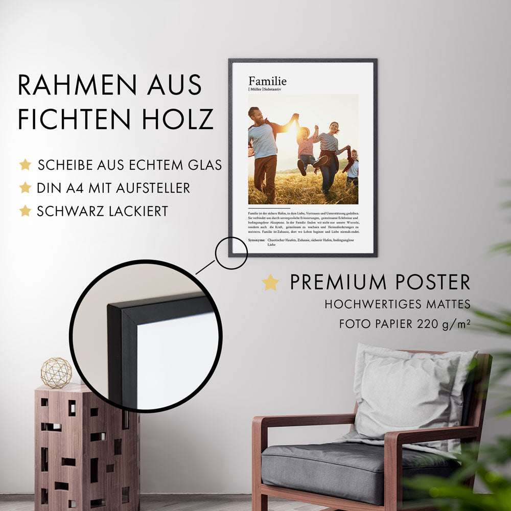 Definition Familie - Geschenk Personalisiert