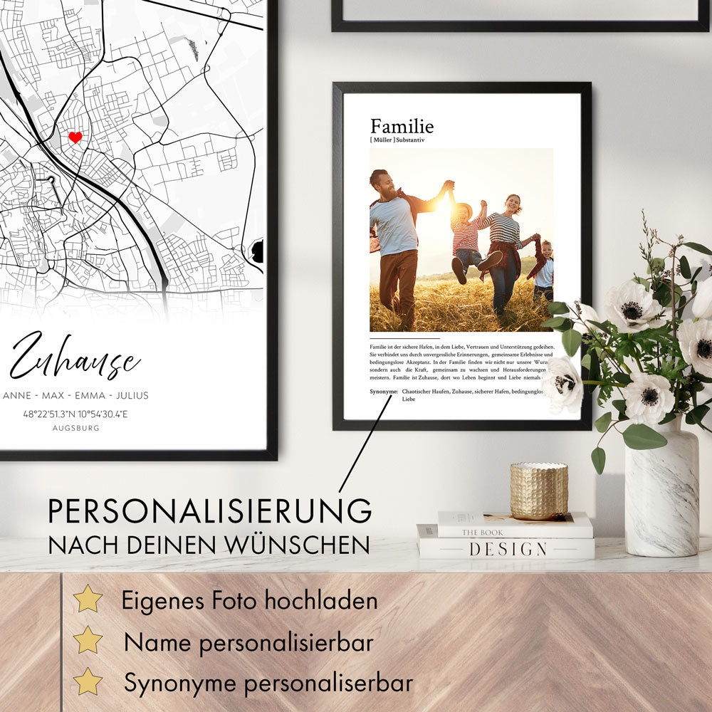 Definition Familie - Geschenk Personalisiert