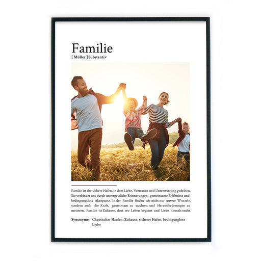 Definition Familie - Geschenk Personalisiert