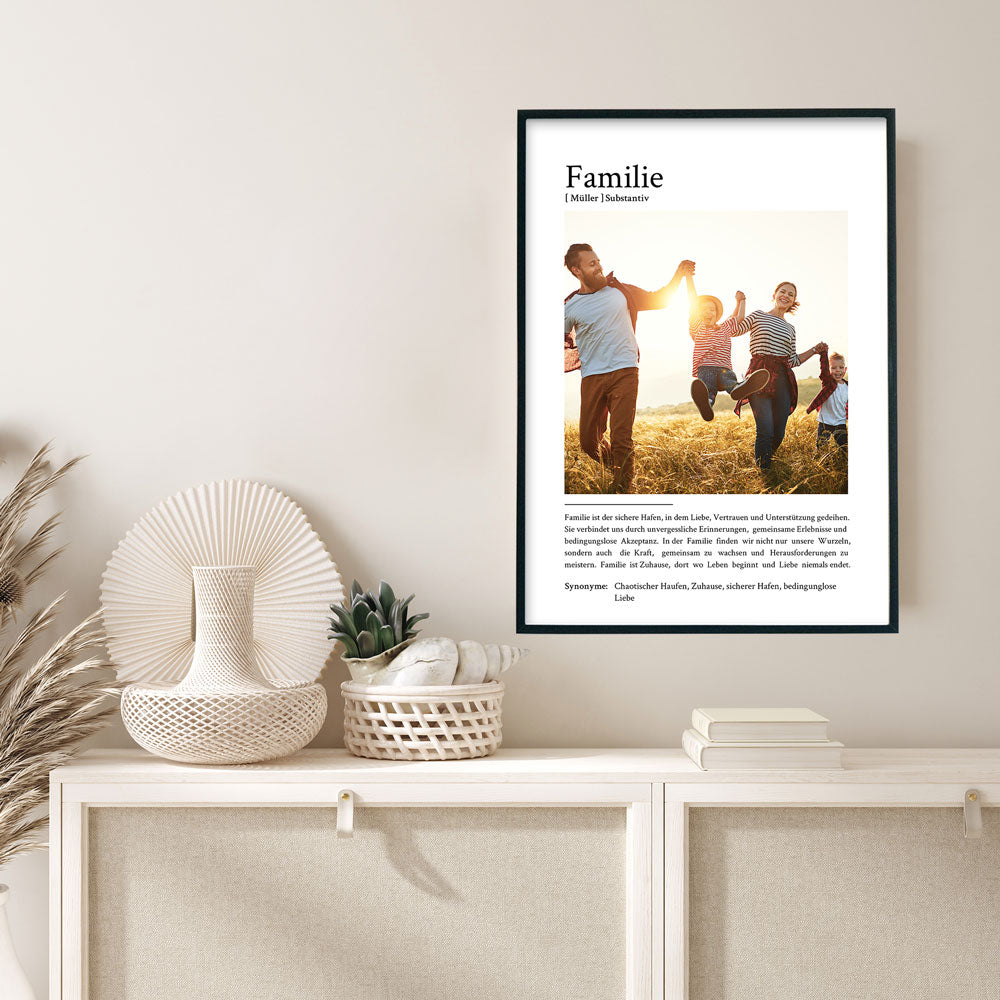 Definition Familie - Geschenk Personalisiert