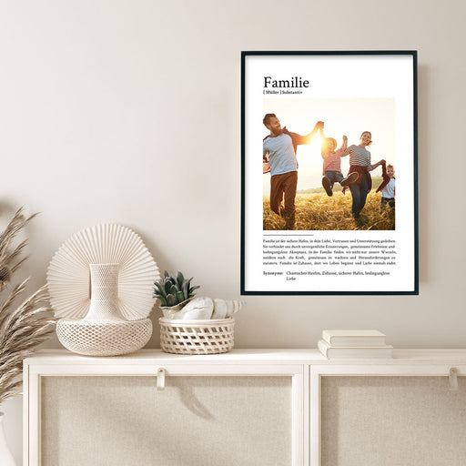 Definition Familie - Geschenk Personalisiert